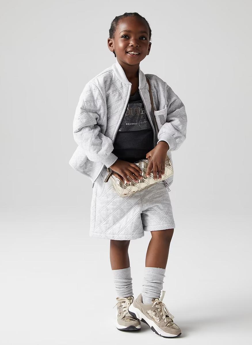 Къс панталон с монили Brunello Cucinelli Kids