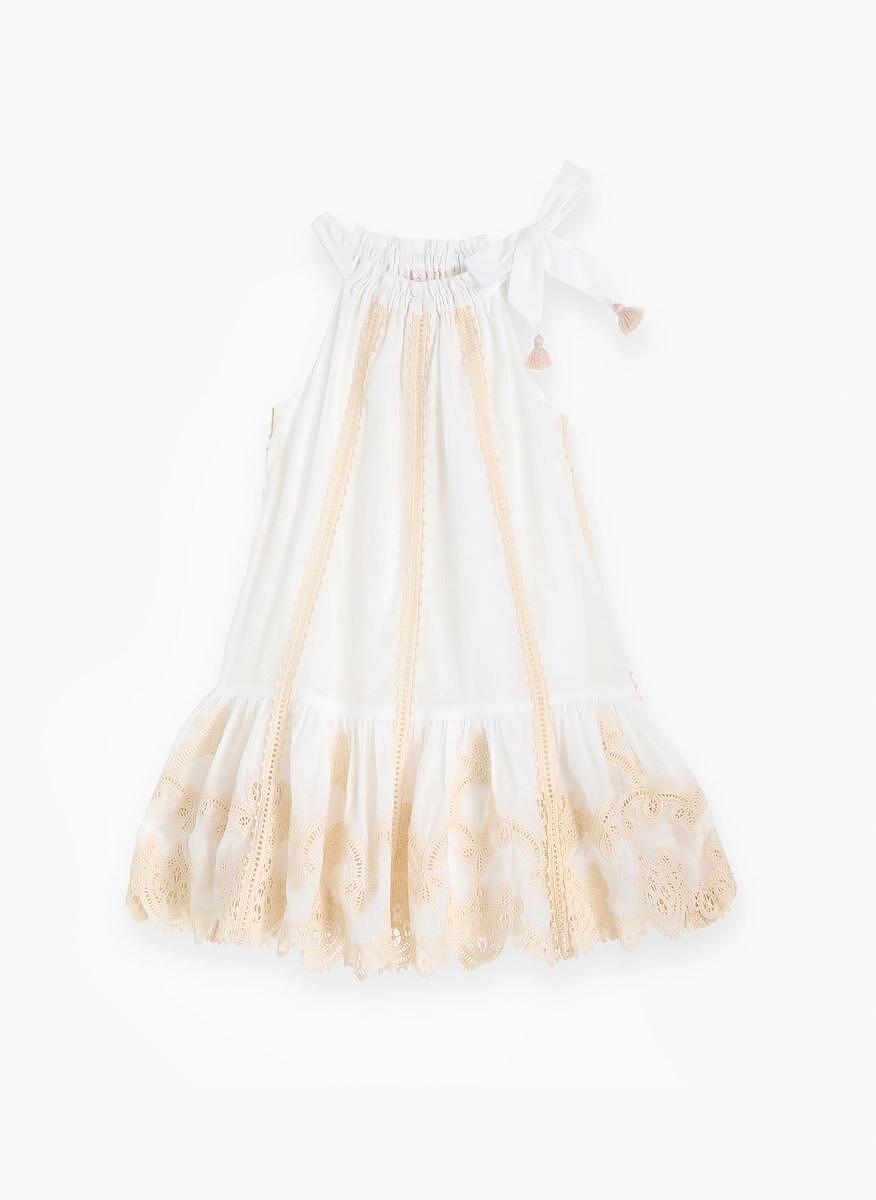 Рокля с бродерии Zimmermann Kids