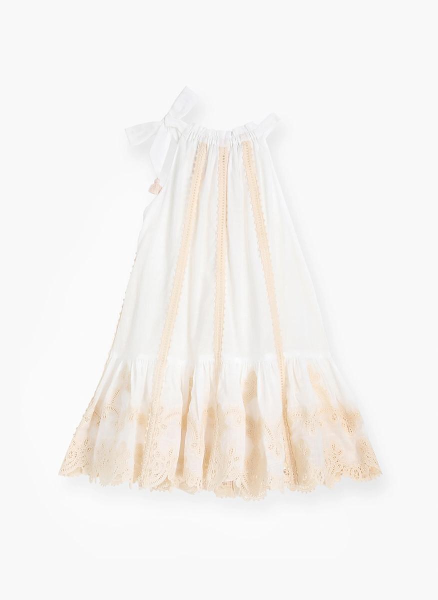 Рокля с бродерии Zimmermann Kids