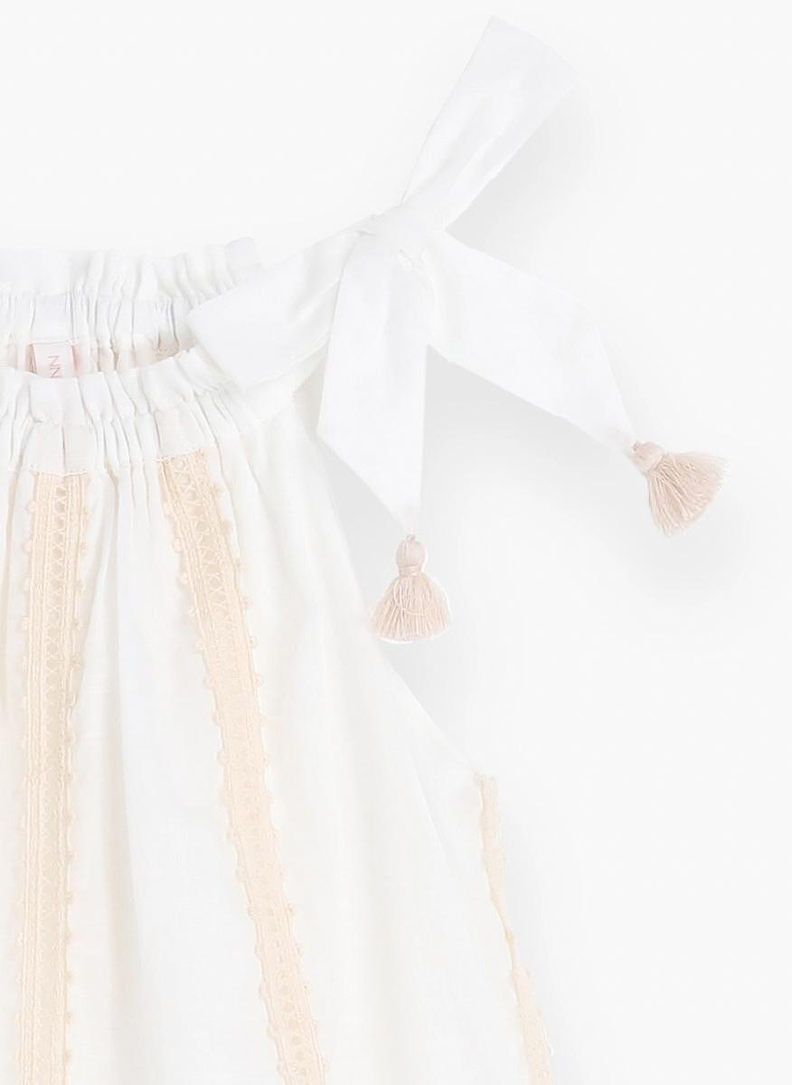 Рокля с бродерии Zimmermann Kids