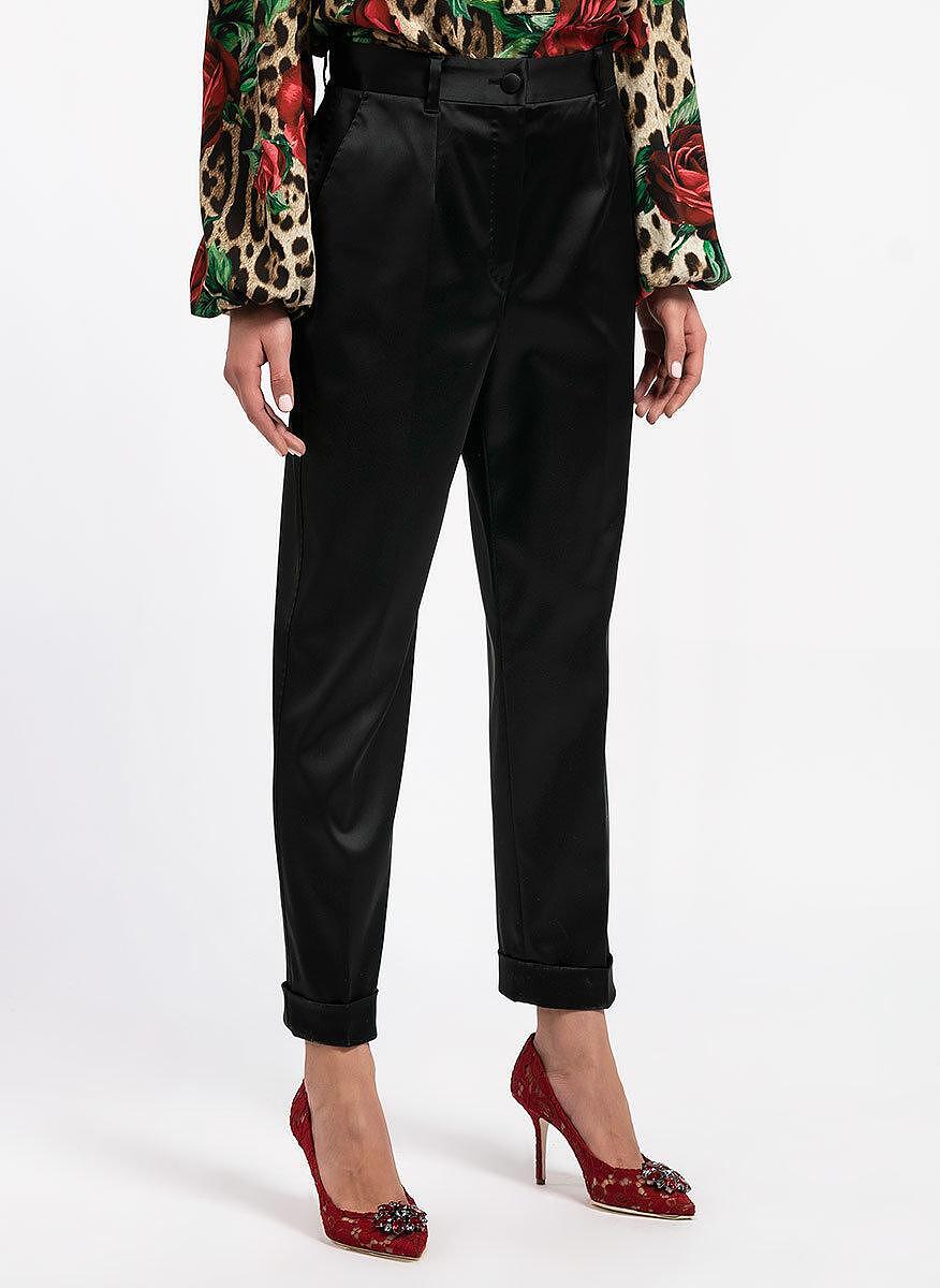 Черен tailored панталон с маншети