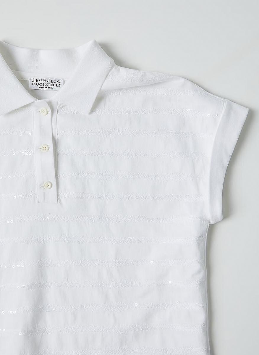 Полошърт с пайети Brunello Cucinelli Kids 12