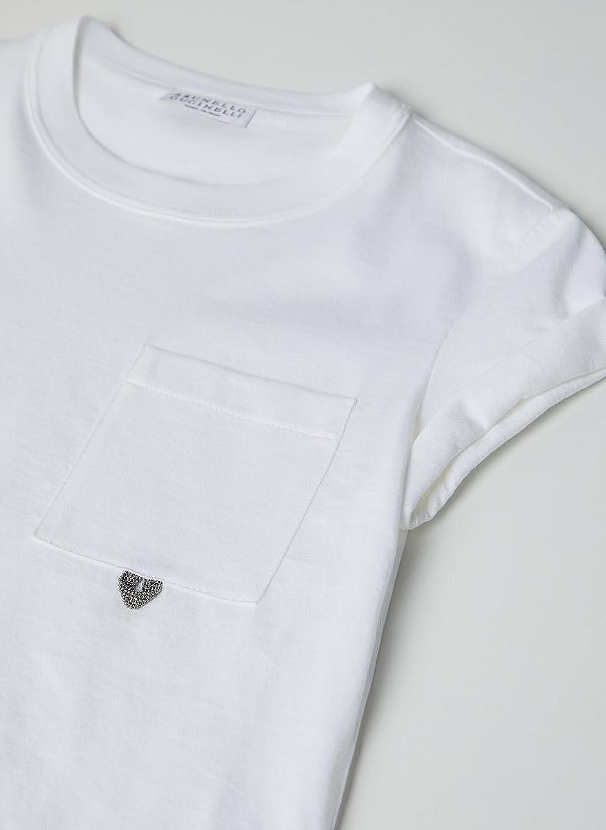 Тишърт с монили Brunello Cucinelli Kids 12