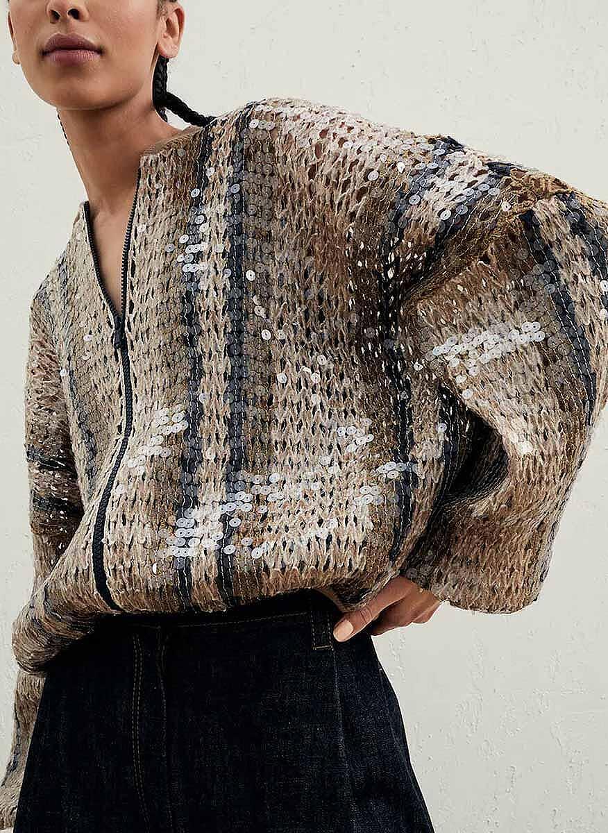 Жилетка с пайети Brunello Cucinelli