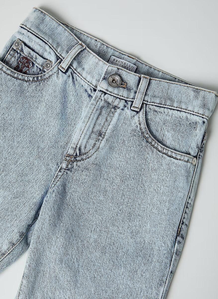 Деним с износен ефект Brunello Cucinelli Kids 10