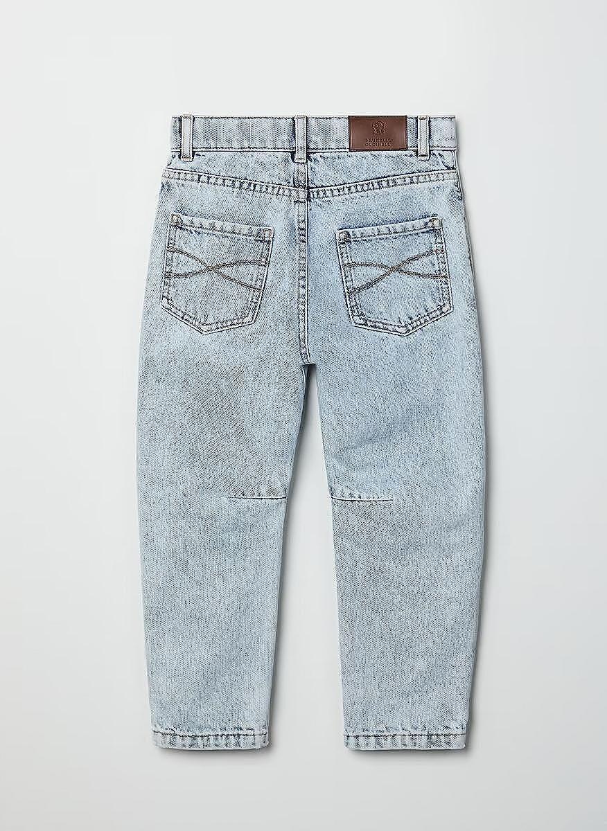 Деним с износен ефект Brunello Cucinelli Kids 10
