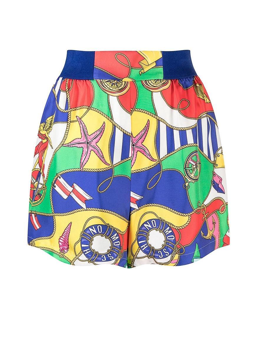 Къс панталон от коприна Moschino
