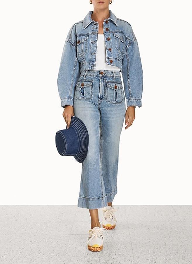 Raie Cropped Denim Jacket