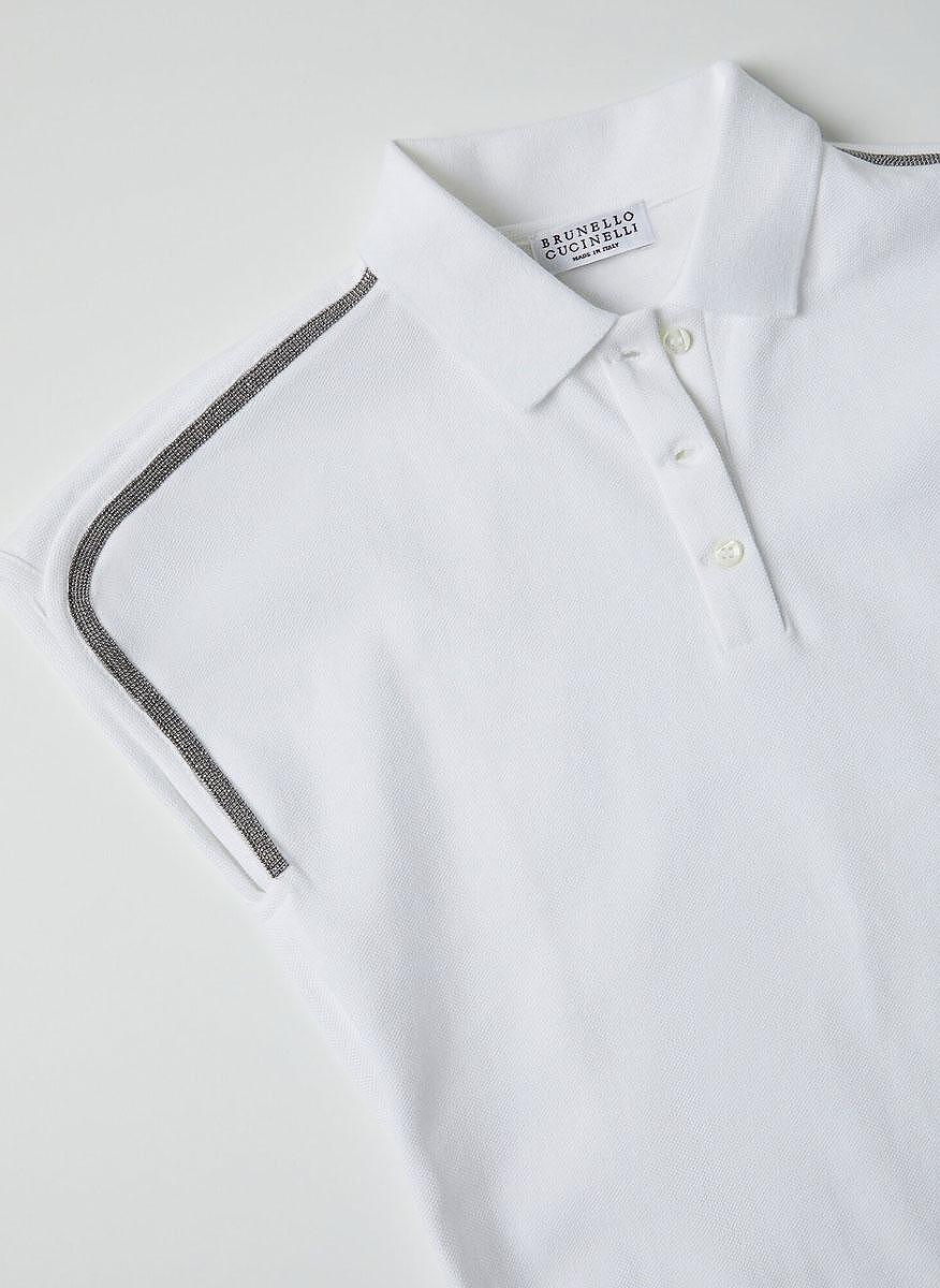 Полошърт с монили Brunello Cucinelli Kids