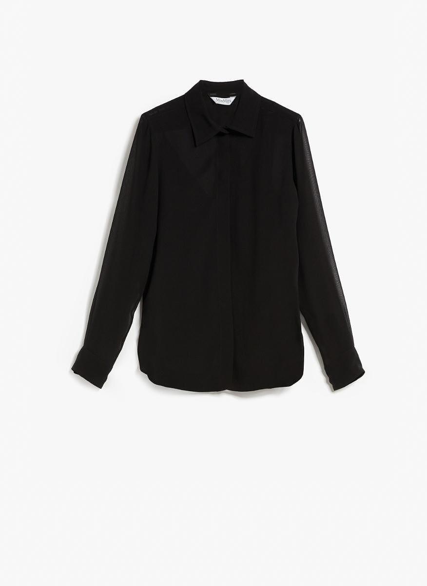 Риза от копринен жоржет Max Mara Manche