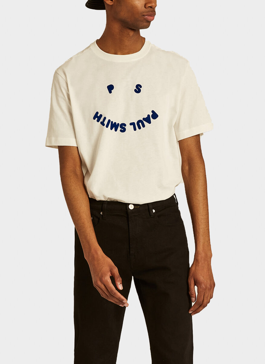 Тишърт с принт 'Happy' Paul Smith