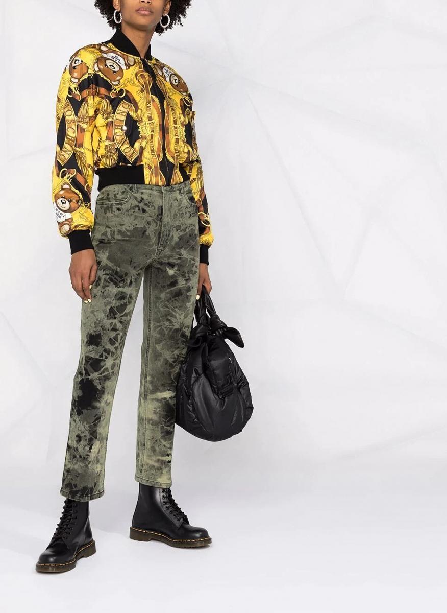 Яке бомбър Moschino с Teddy scarf принт