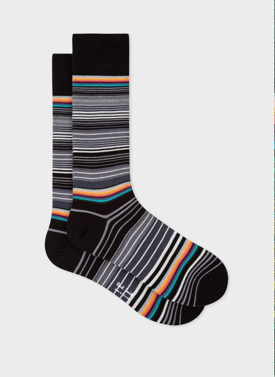 Памучни чорапи на райе Paul Smith