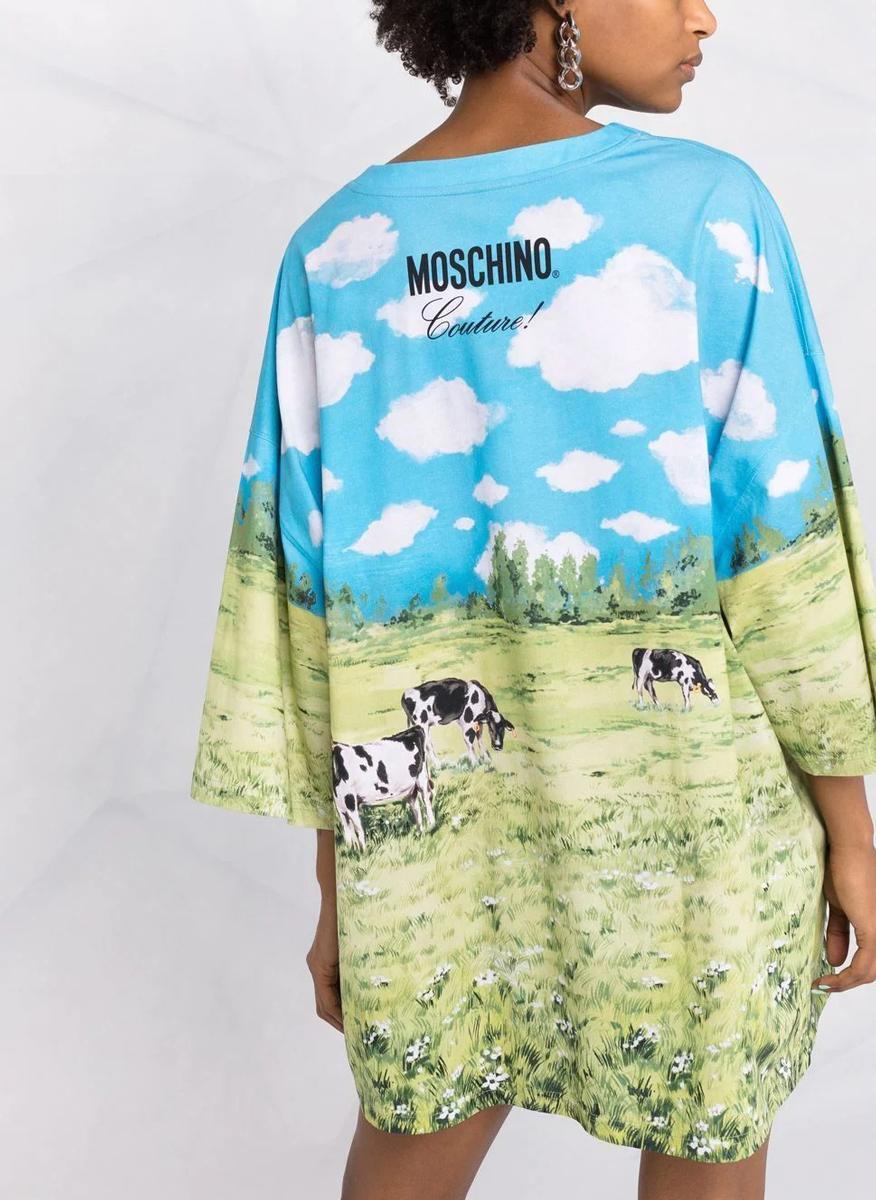 Тишърт рокля Moschino Couture 'Jungle Red'