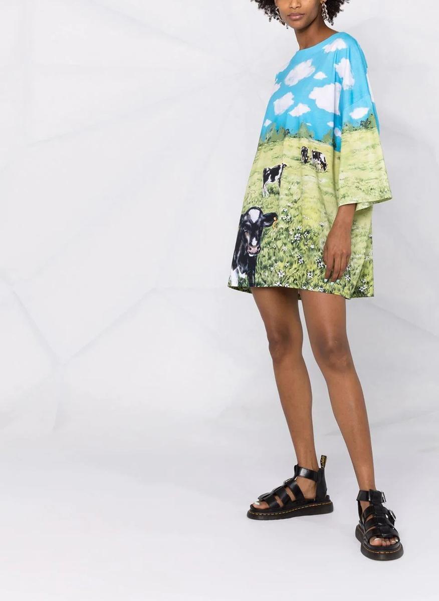 Тишърт рокля Moschino Couture 'Jungle Red'