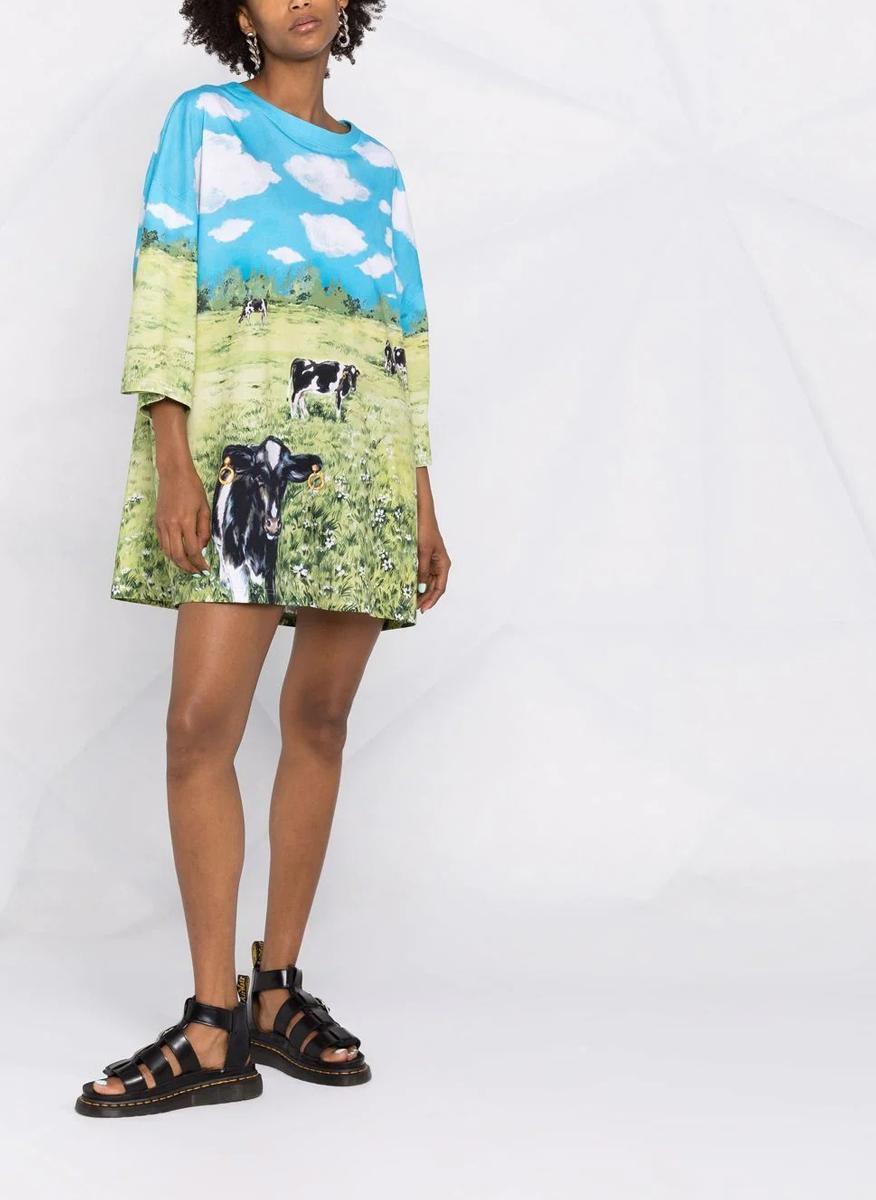 Тишърт рокля Moschino Couture 'Jungle Red'