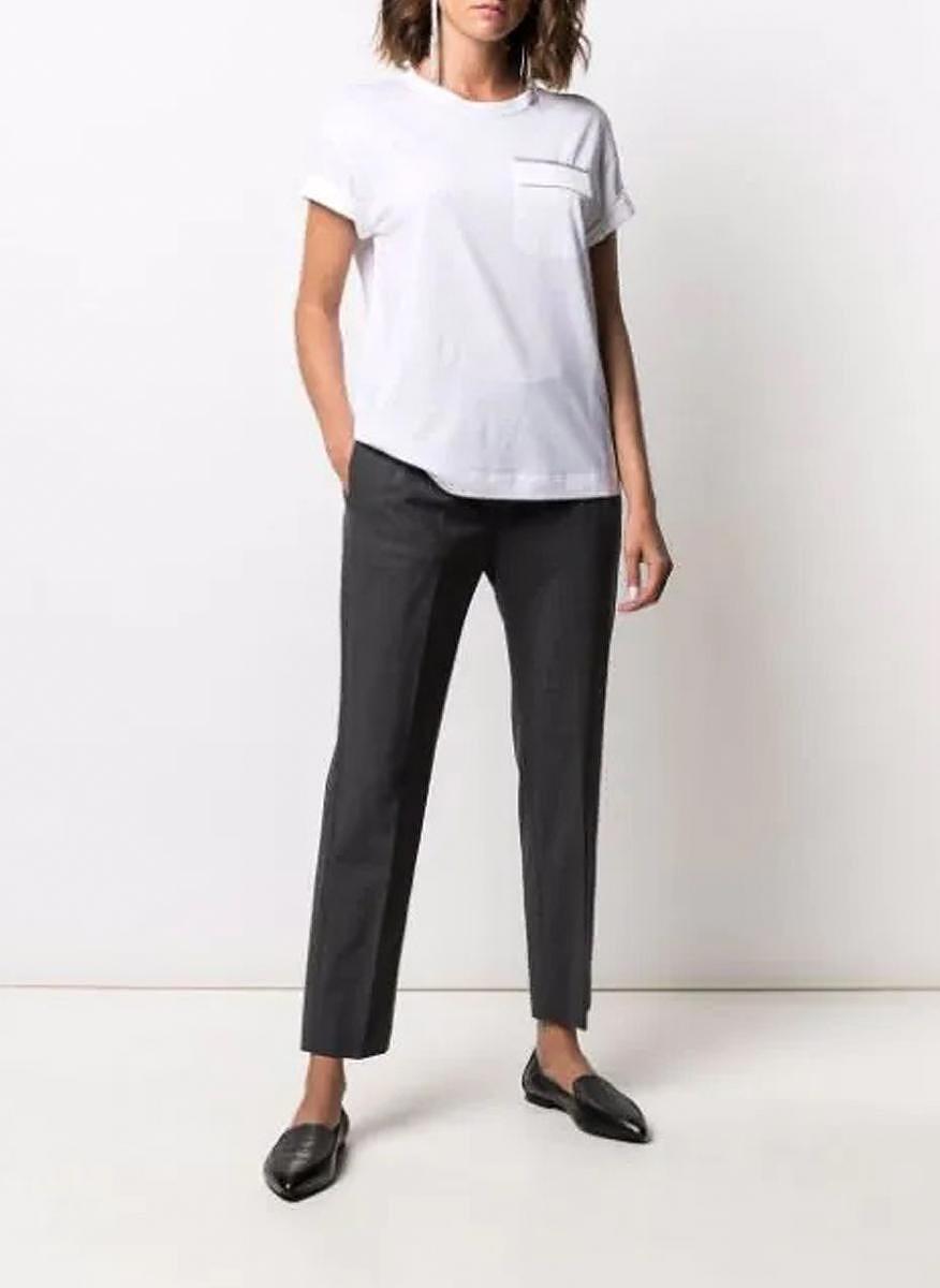 Тишърт с монили Brunello Cucinelli