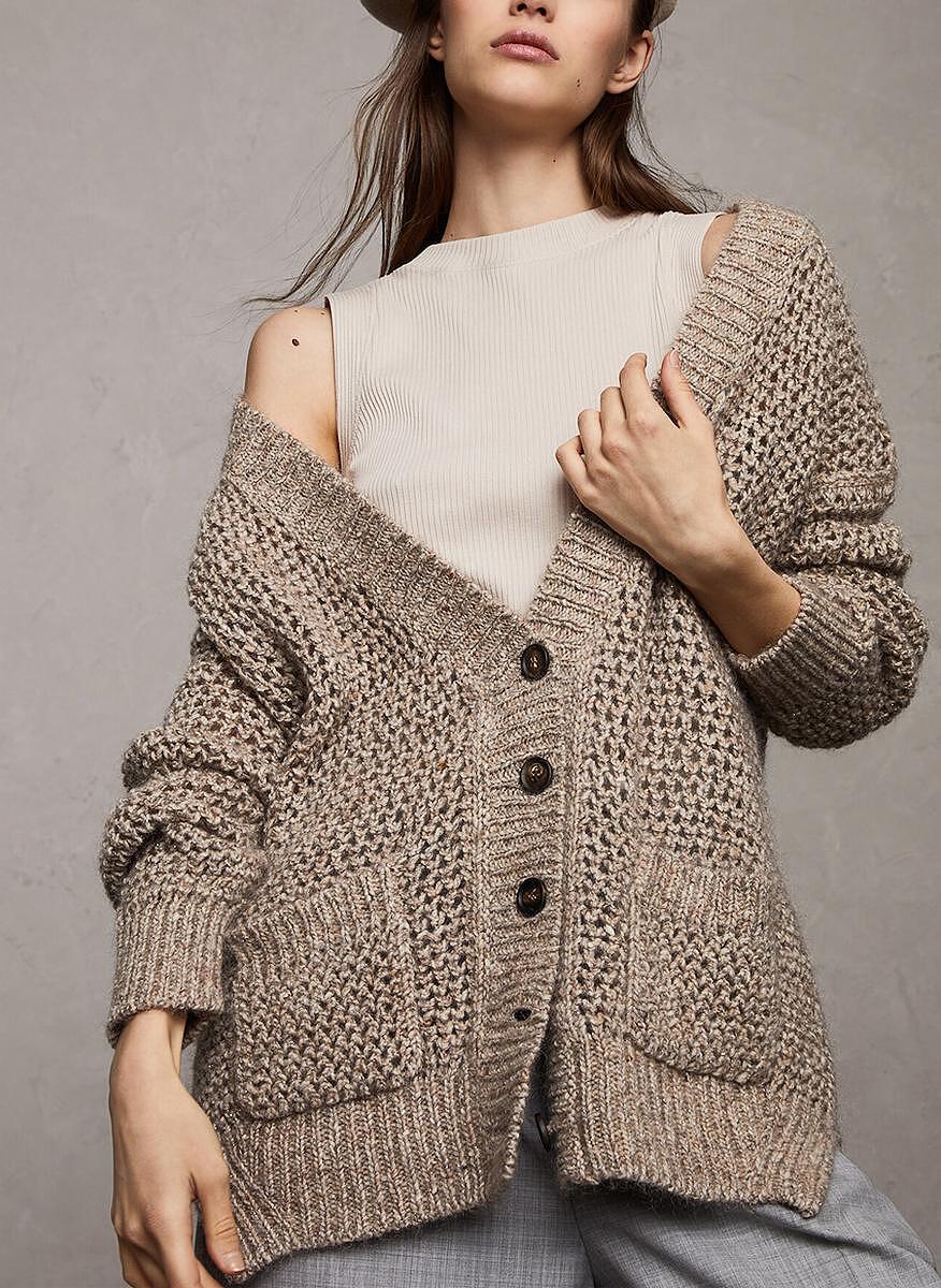 Жилетка с блестящи нишки Brunello Cucinelli