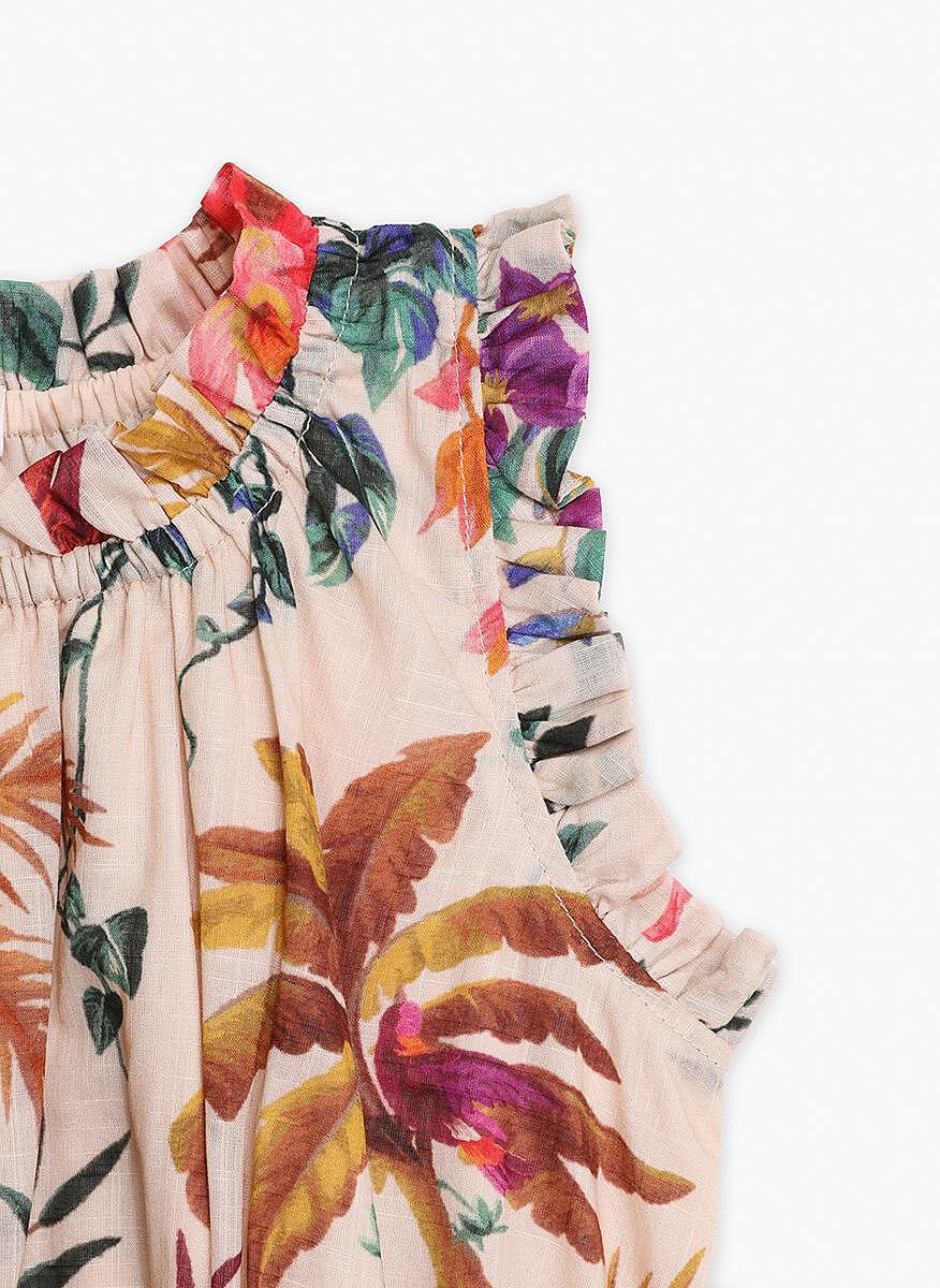 Рокля с принт 'Tropicana' Zimmermann Kids
