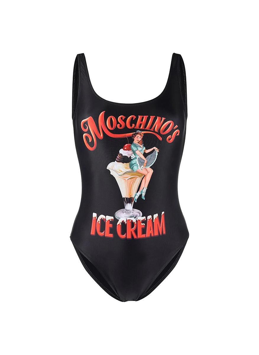 Бански с принт Moschino Couture