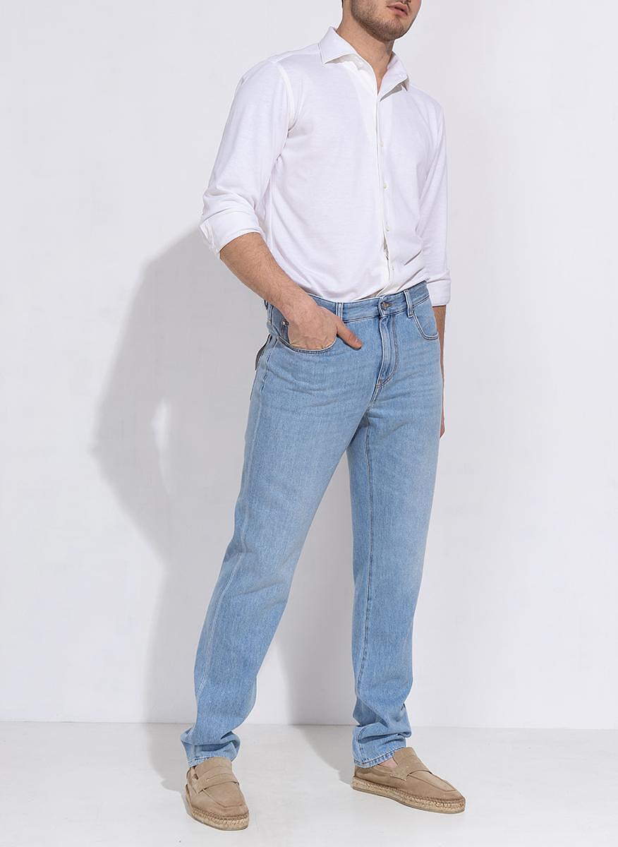Деним с износен ефект Ermenegildo Zegna