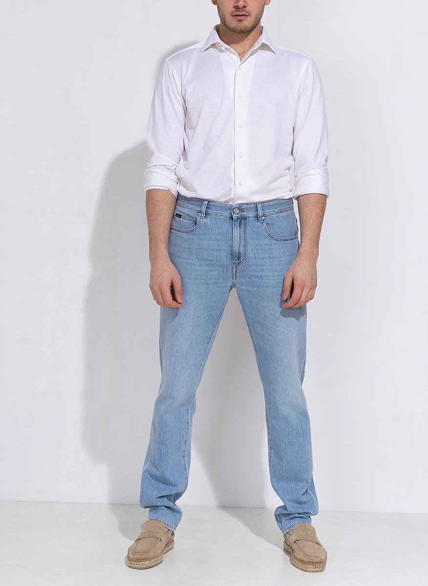 Деним с износен ефект Ermenegildo Zegna