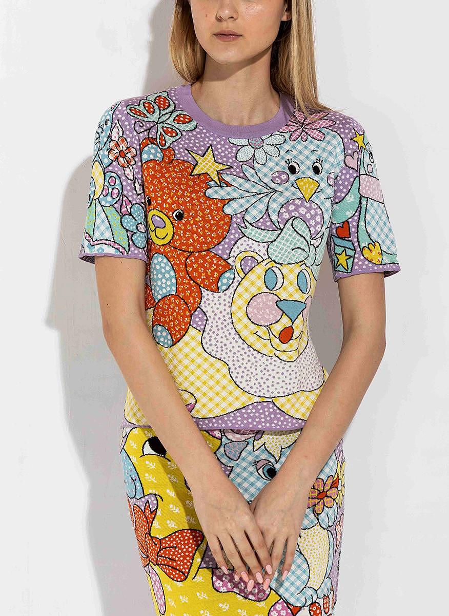 Пуловер с принт Moschino