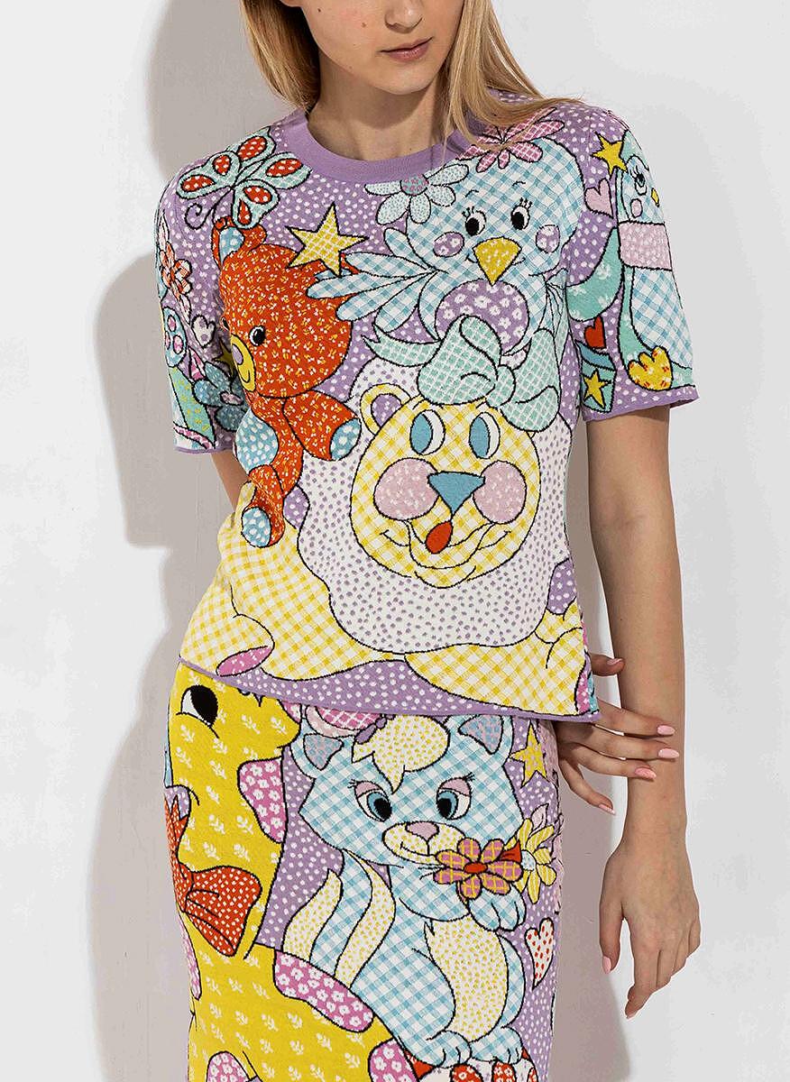 Пуловер с принт Moschino