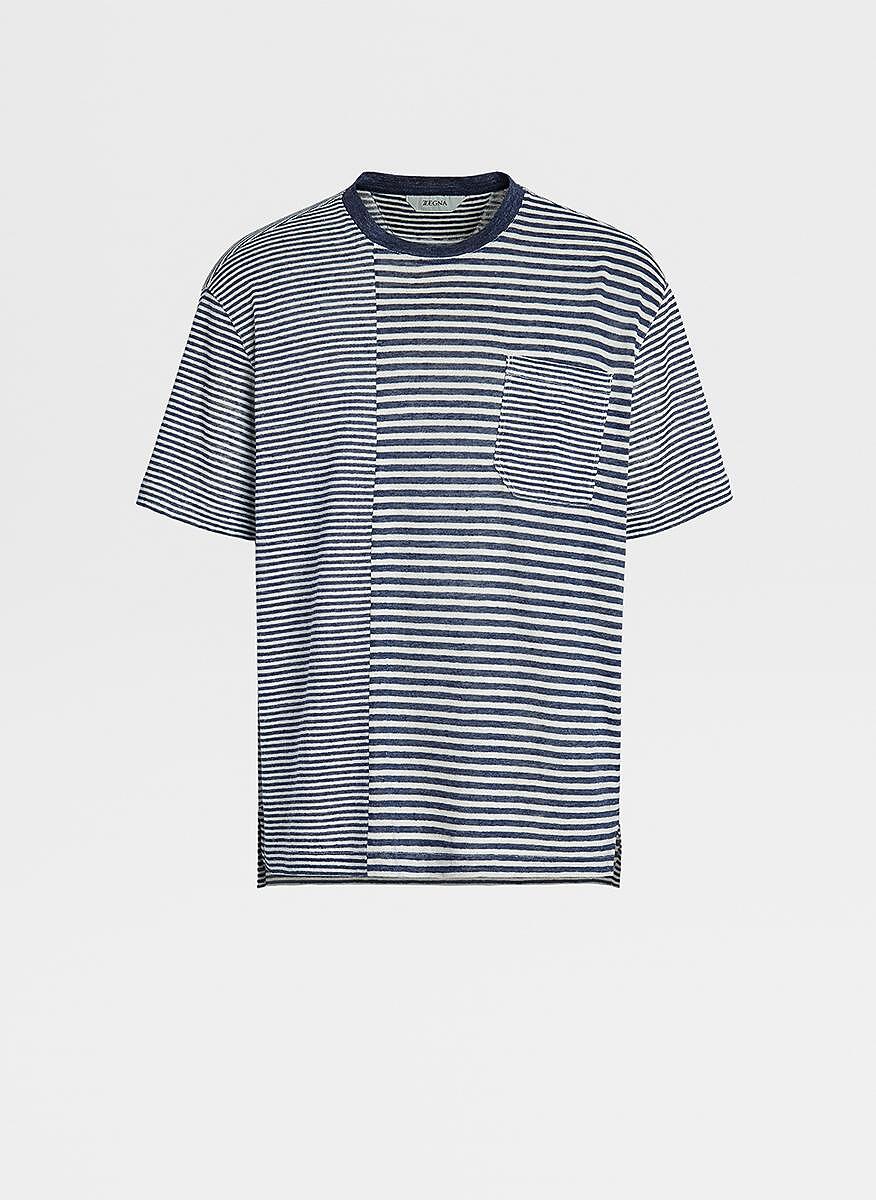 Тишърт с райе Z Zegna