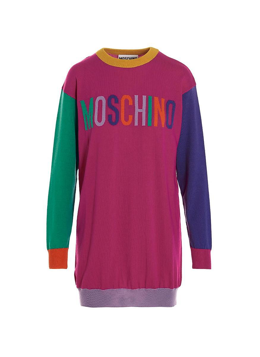 Рокля с лого принт Moschino