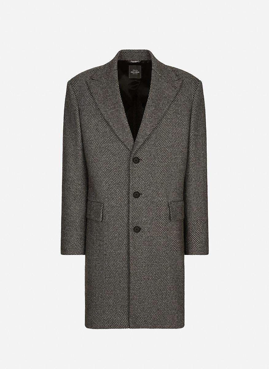 Палто с десен 'herringbone' Dolce&Gabbana