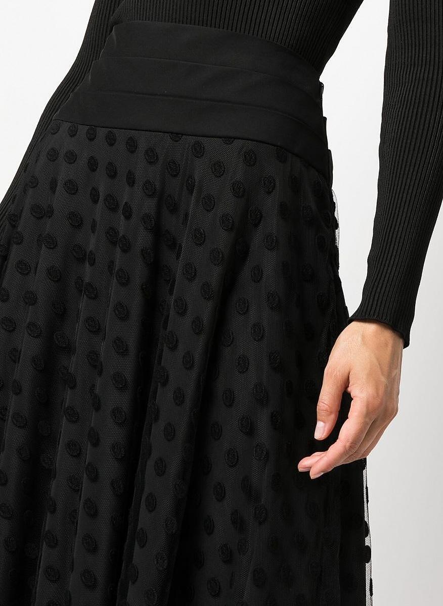 Пола от тюл с 'polka dot' принт Moschino Couture