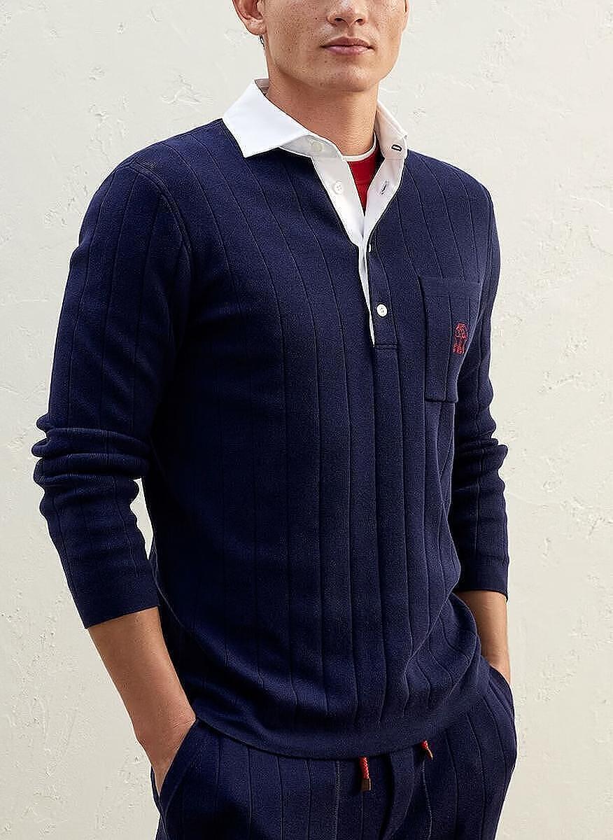 Полошърт с лого Brunello Cucinelli