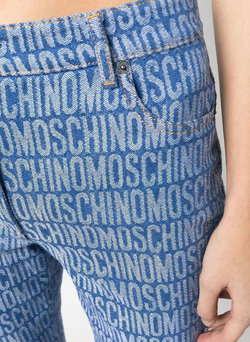 Деним с лого принт Moschino