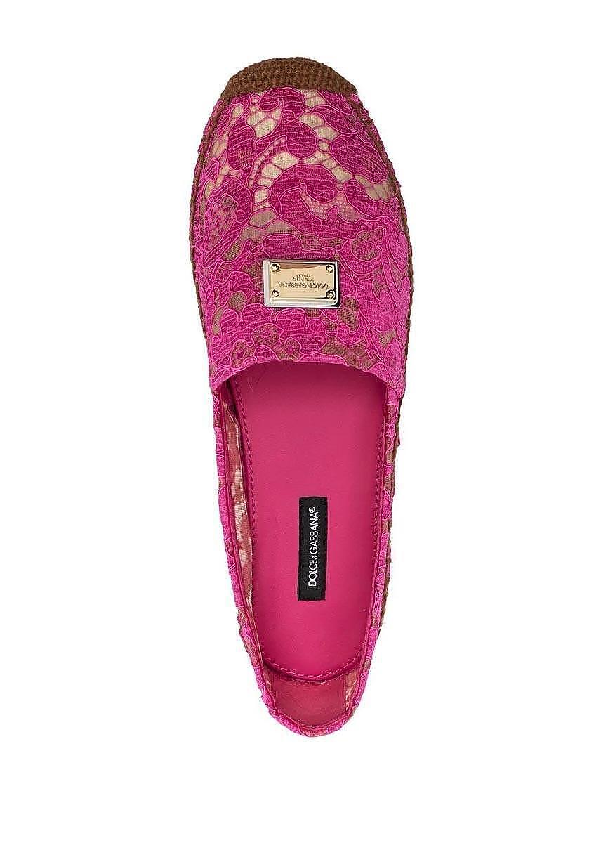 Еспадрили с дантела и лого Dolce&Gabbana