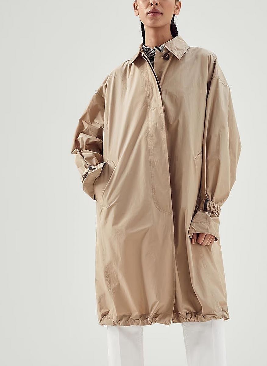 Тренчкот с водоустойчив ефект Brunello Cucinelli