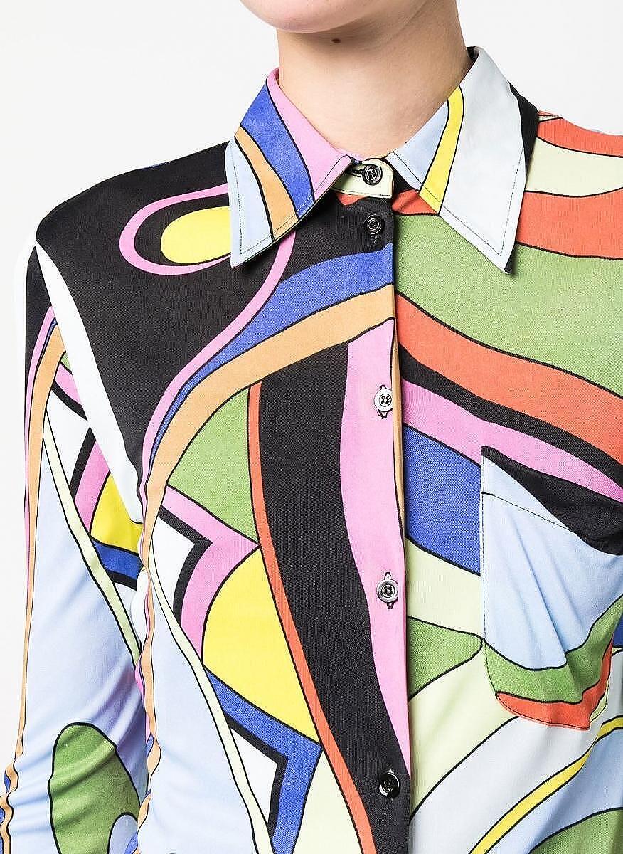 Риза с абстрактен принт Moschino