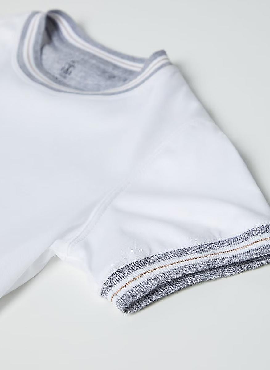 Тишърт с раиран мотив Brunello Cucinelli Kids 8-10