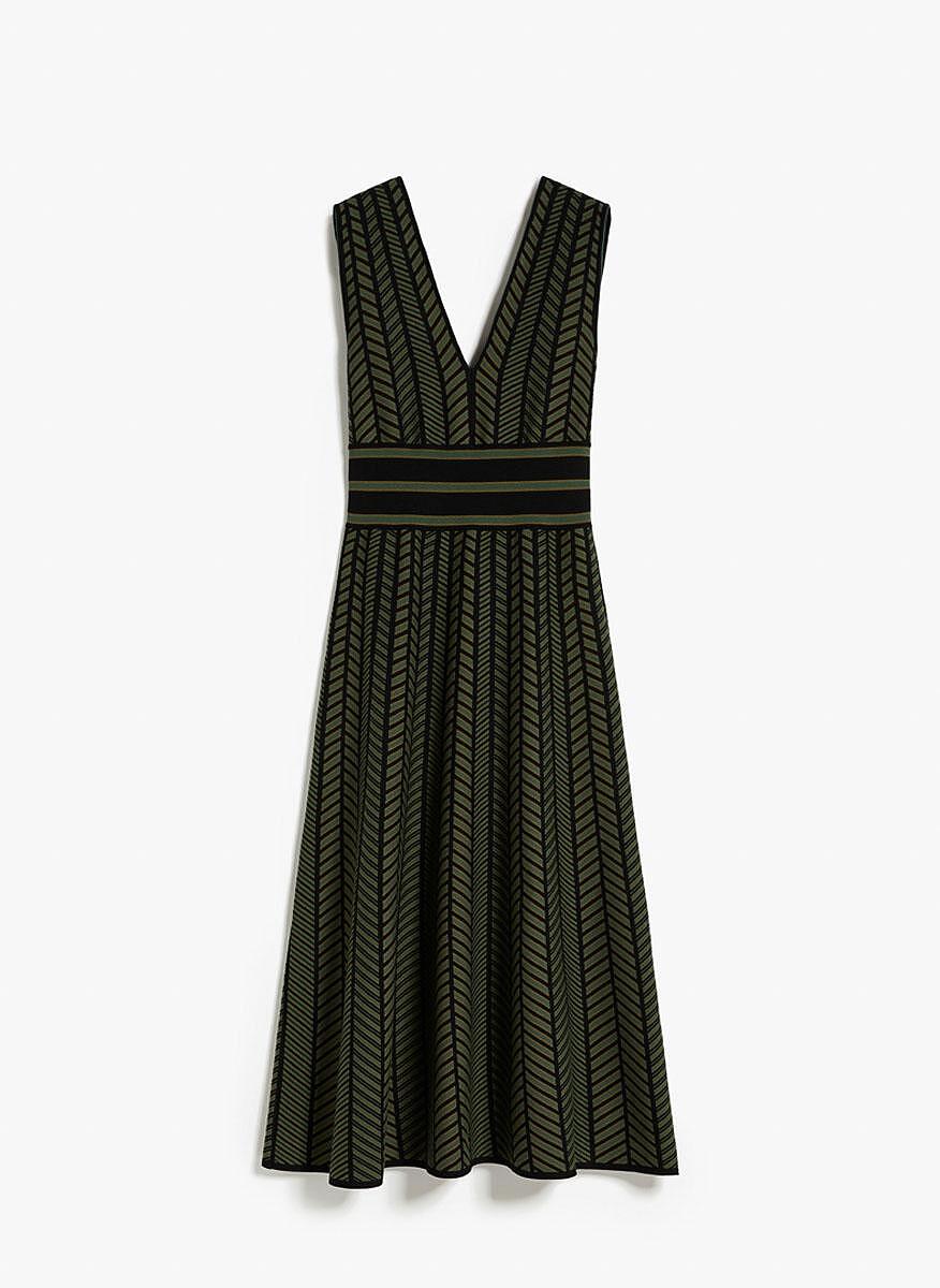 Рокля с принт 'Chevron' Max Mara Biavo