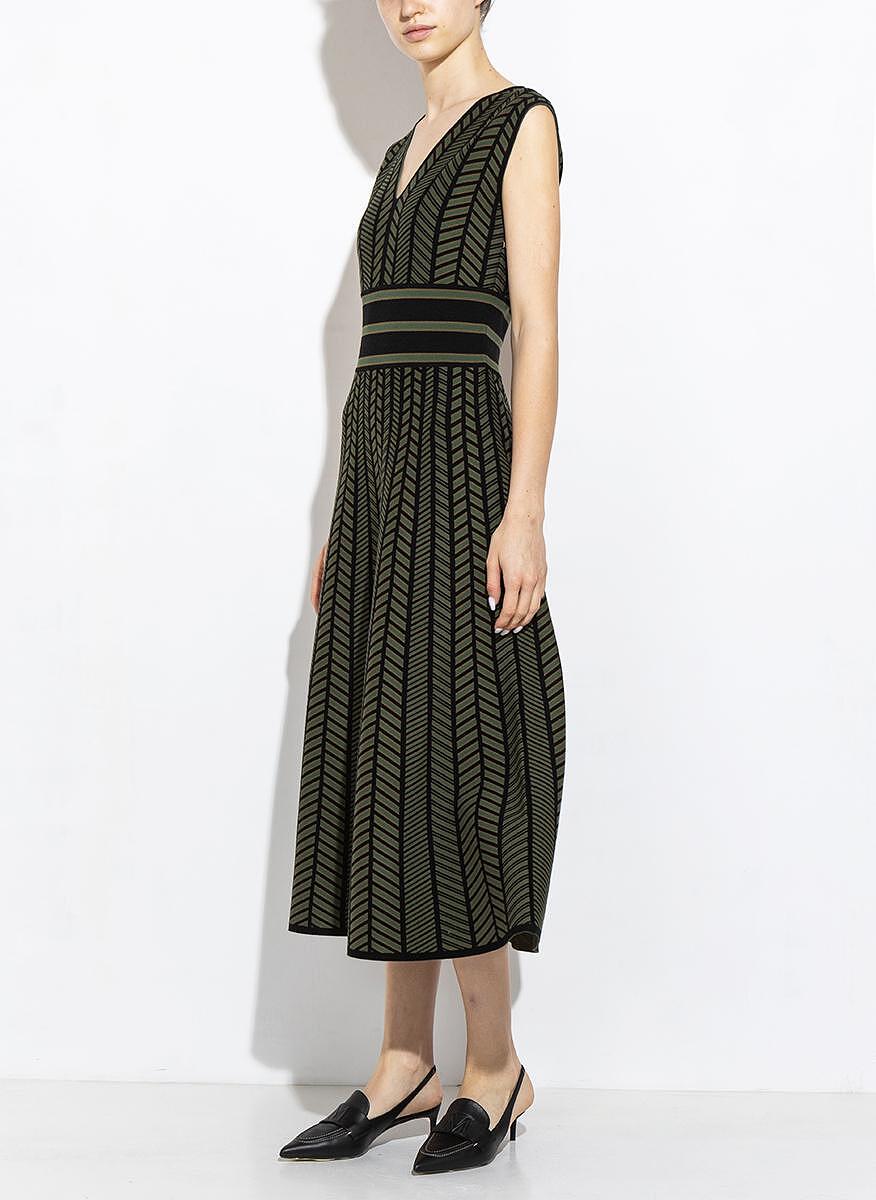 Рокля с принт 'Chevron' Max Mara Biavo