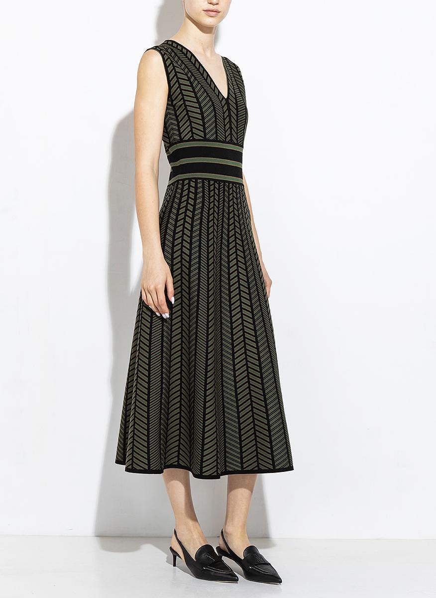 Рокля с принт 'Chevron' Max Mara Biavo