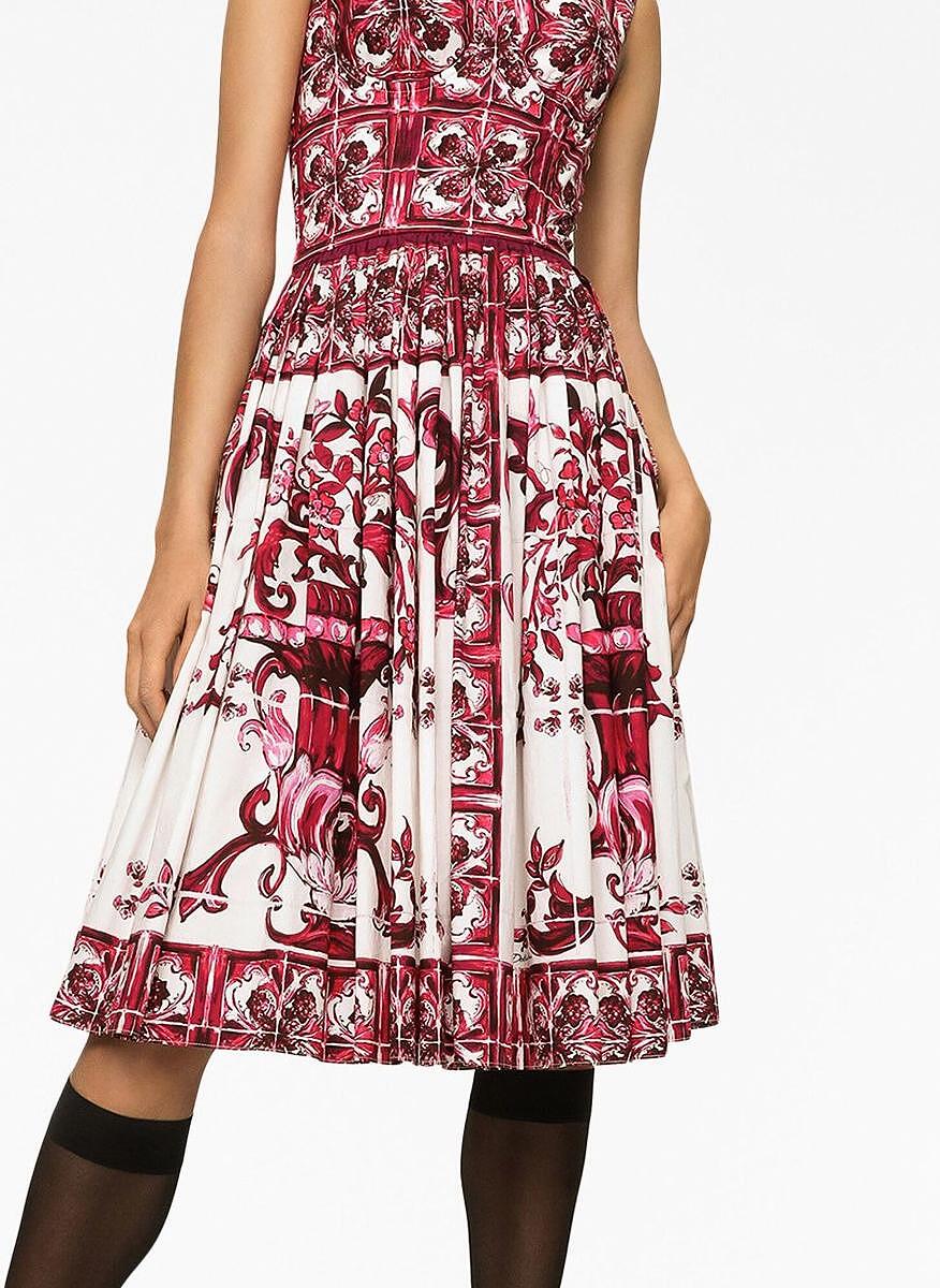Рокля с принт 'Majolica' Dolce&Gabbana