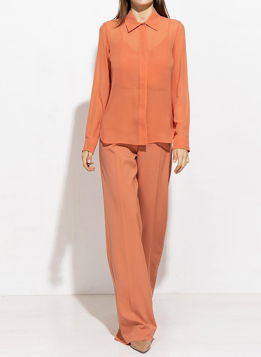 Риза от копринен жоржет Max Mara Manche
