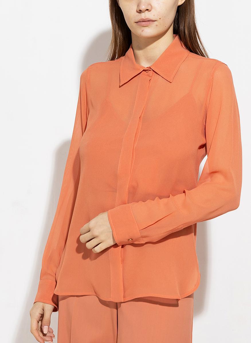 Риза от копринен жоржет Max Mara Manche