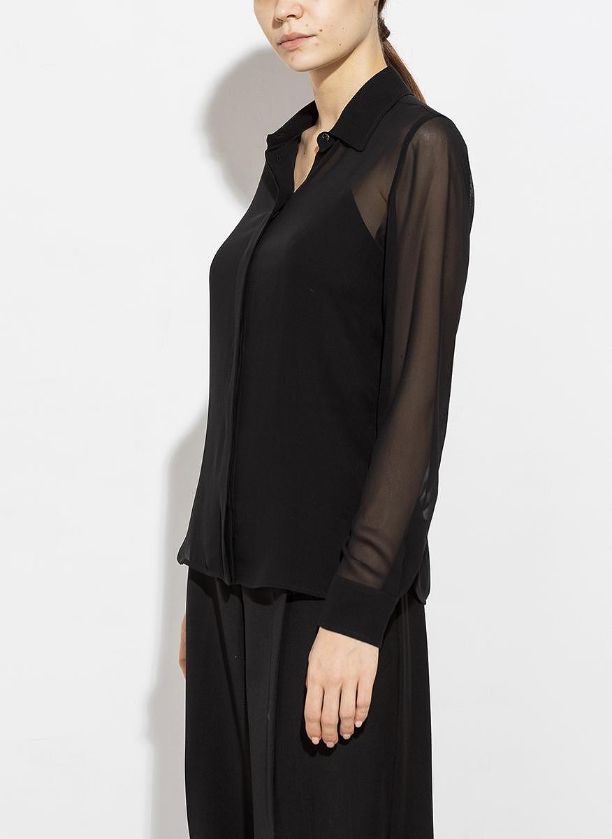 Риза от копринен жоржет Max Mara Manche