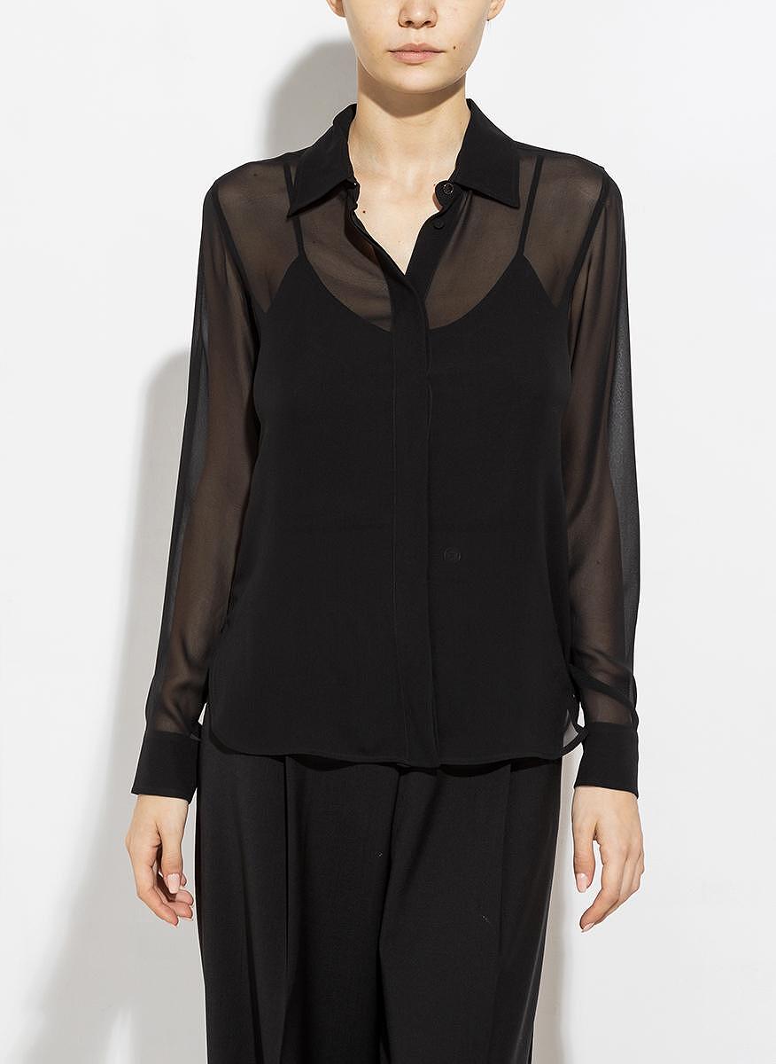 Риза от копринен жоржет Max Mara Manche