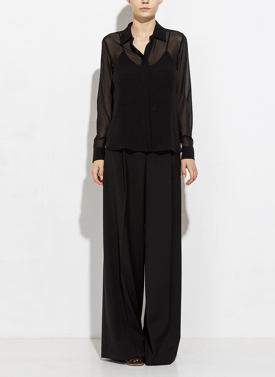 Риза от копринен жоржет Max Mara Manche