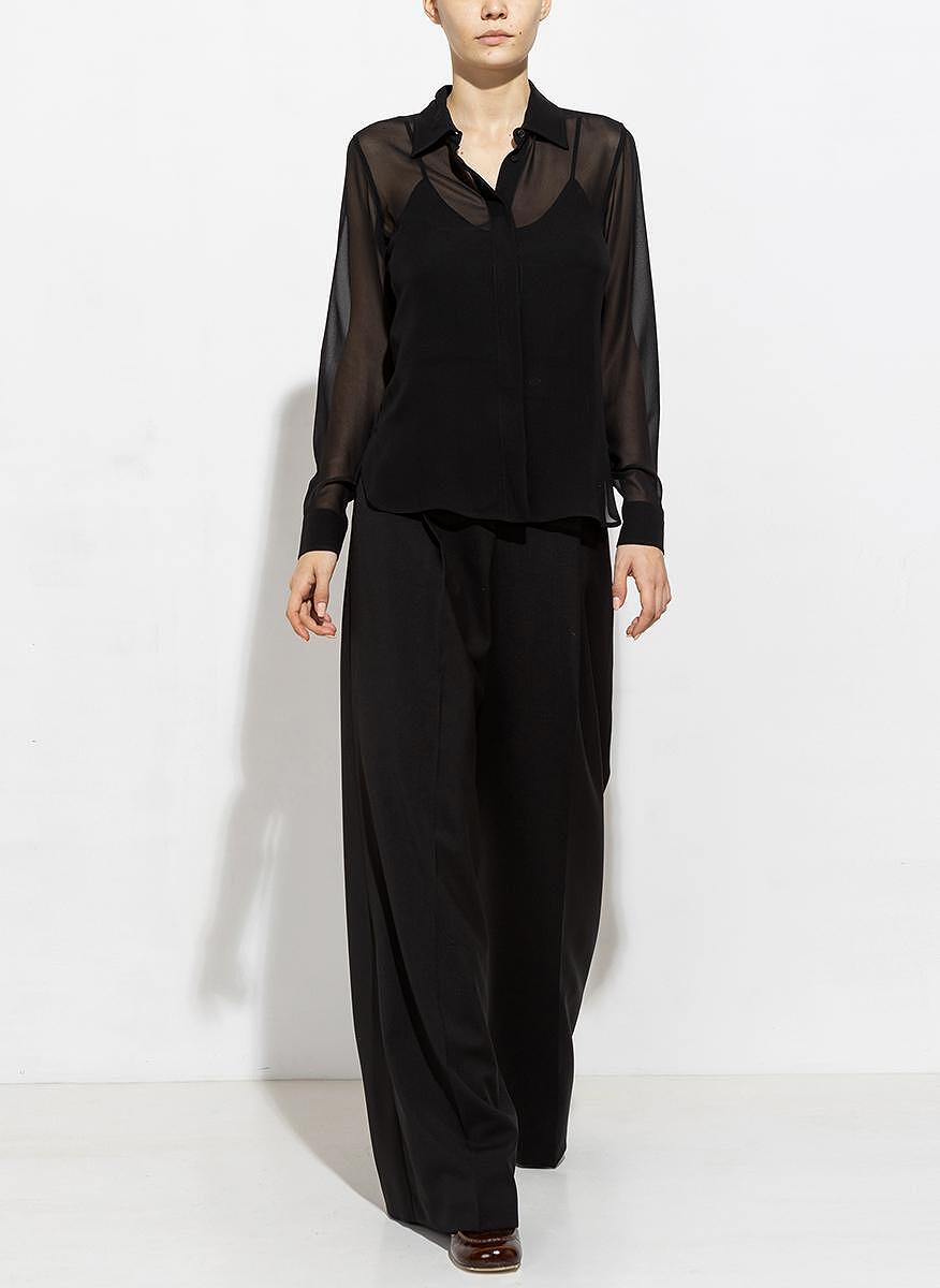 Риза от копринен жоржет Max Mara Manche