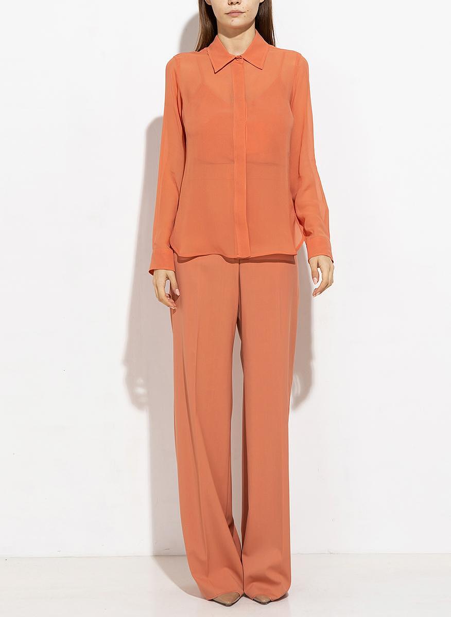 Риза от копринен жоржет Max Mara Manche
