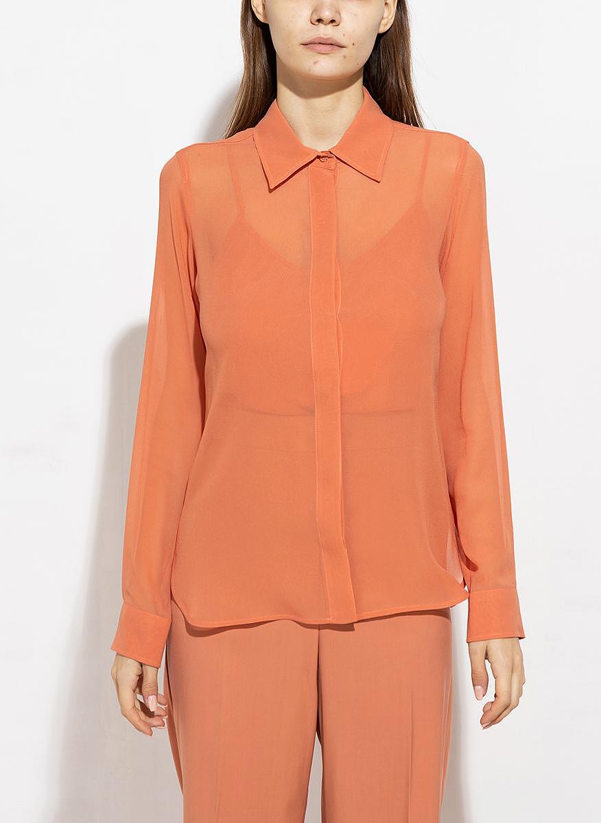 Риза от копринен жоржет Max Mara Manche